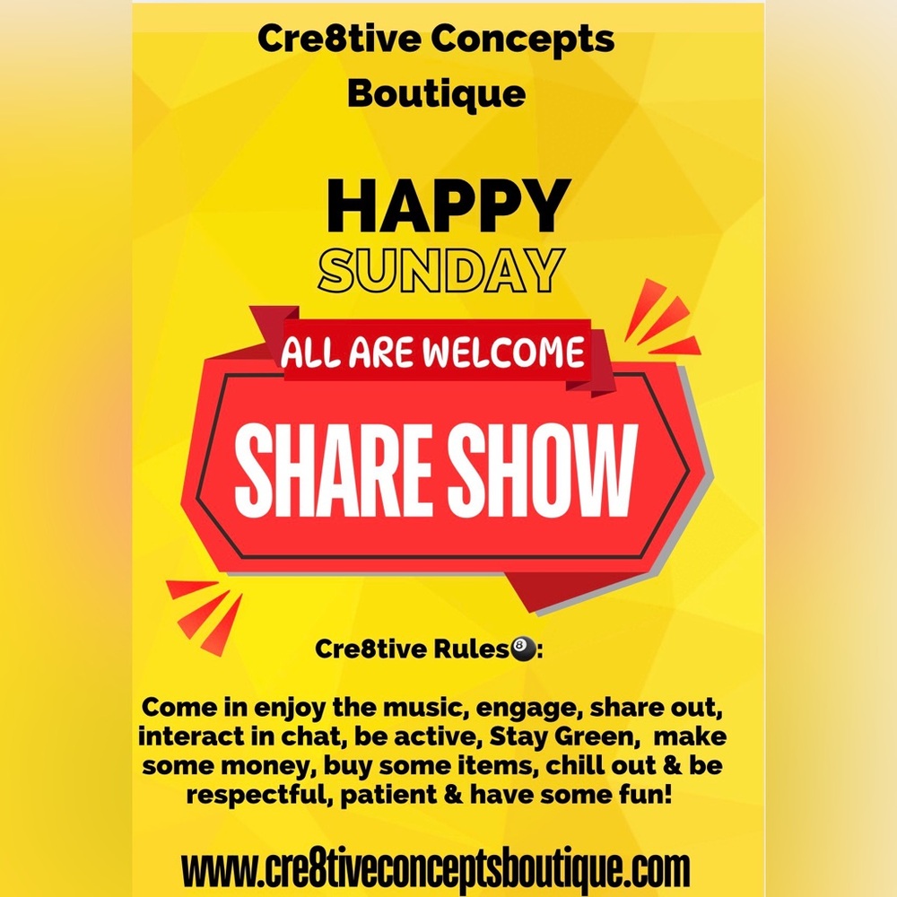 🎱 MAIN SHOW Notification~~>Cre8tive Concepts Boutique Share Show - Picture 16 of 17